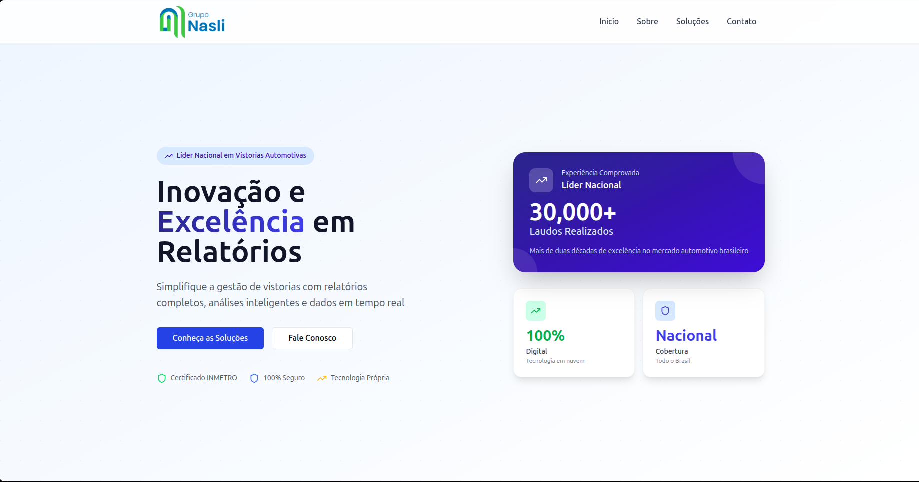 Nasli - Sistema de Relatórios e Gestão de Vistoria Veicular